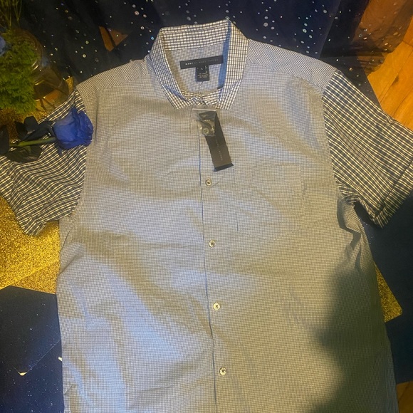 NWT MARC BY MARC JACOBS BLUE CHECK PRNT SUMMER LUX Shirt - Picture 4 of 11